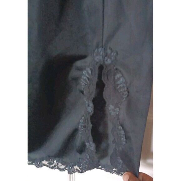 French Maid Boutique Half Slip Skirt Size Large Black Lace Trim Women's Vintage - Picture 5 of 7